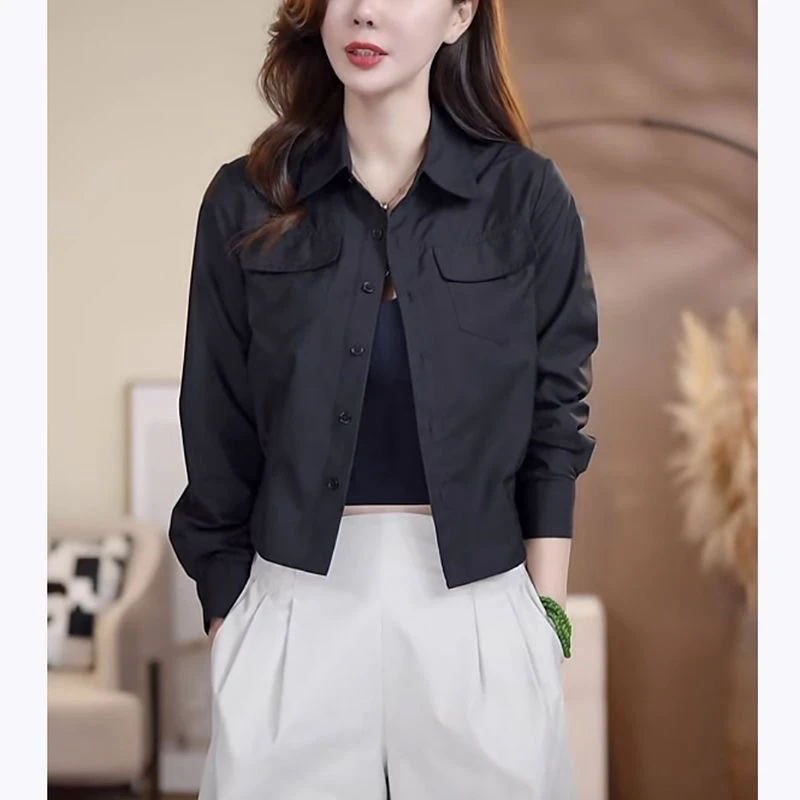 2025薄外套精致新款衬衣女秋设计纯欲法式长袖气质百搭衬衫上衣女