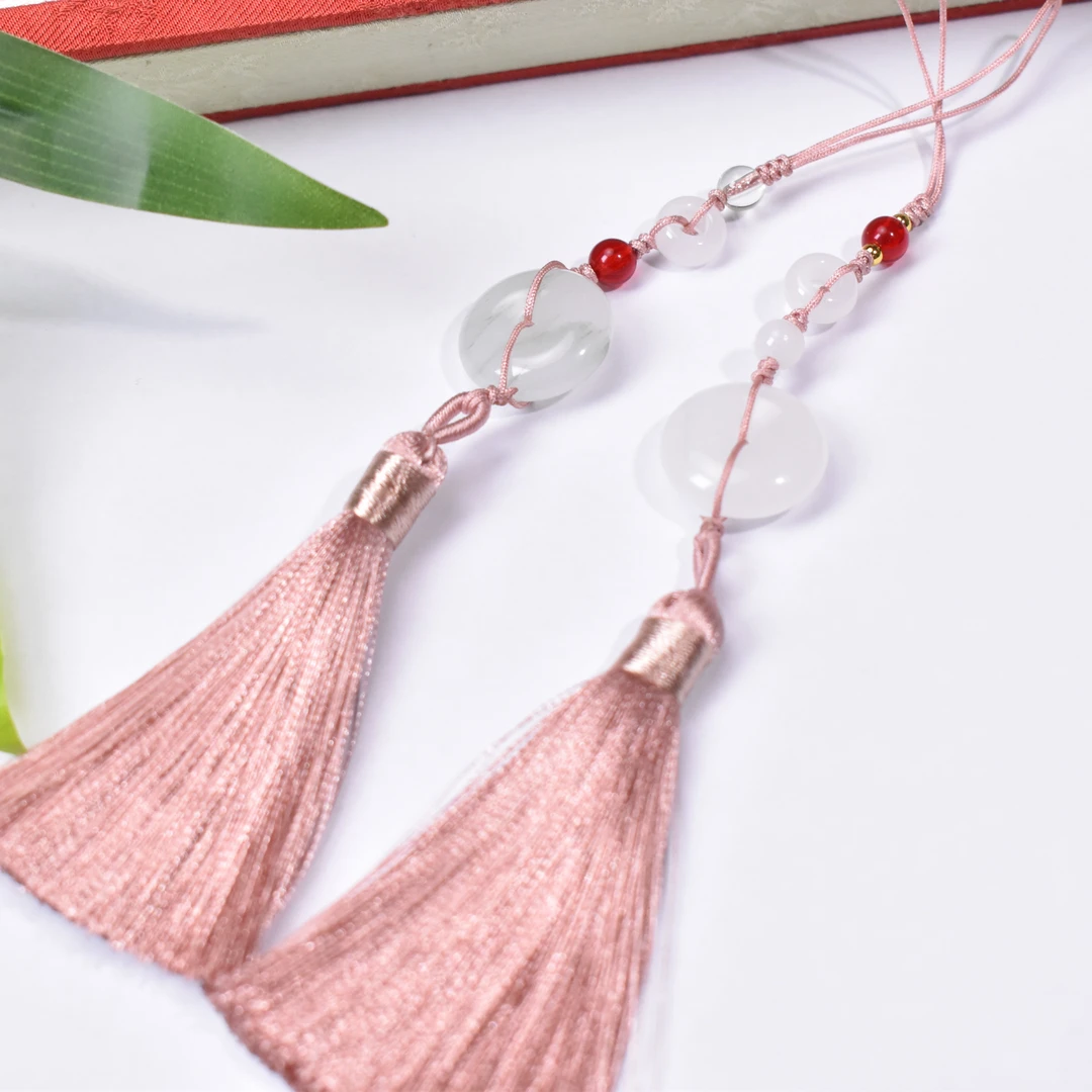 【睿泽鉴宝】金丝玉平安扣流苏挂件多样性发一19*6 JAN0001