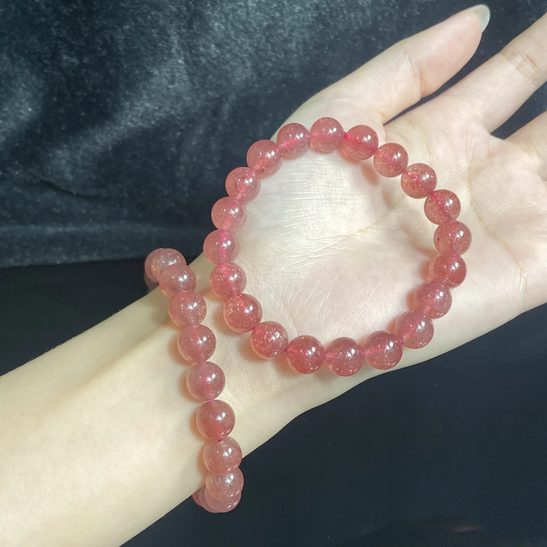 【星浩好物】草莓晶手串-QT150H114【多样性发一件】9mm+