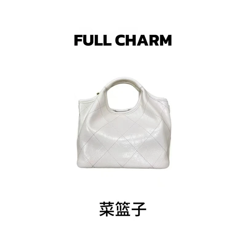 【E882】FULL CHARM-Y菜篮子白-新款多功能斜挎包百搭单肩包