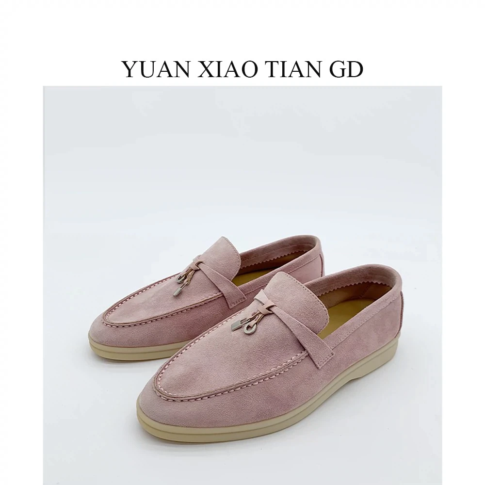 老钱风流苏扣英伦风一脚蹬休闲乐福鞋软底舒适女士百搭单鞋