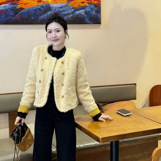 【迷雾奶盖】韩系高质小众百搭气质减龄加厚夹棉保暖小香风冬日外套