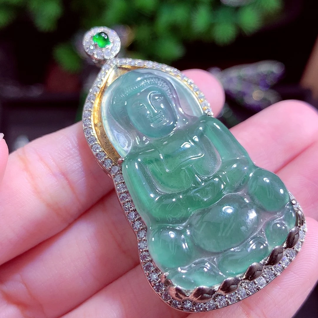 颈饰未镶嵌翡翠天然