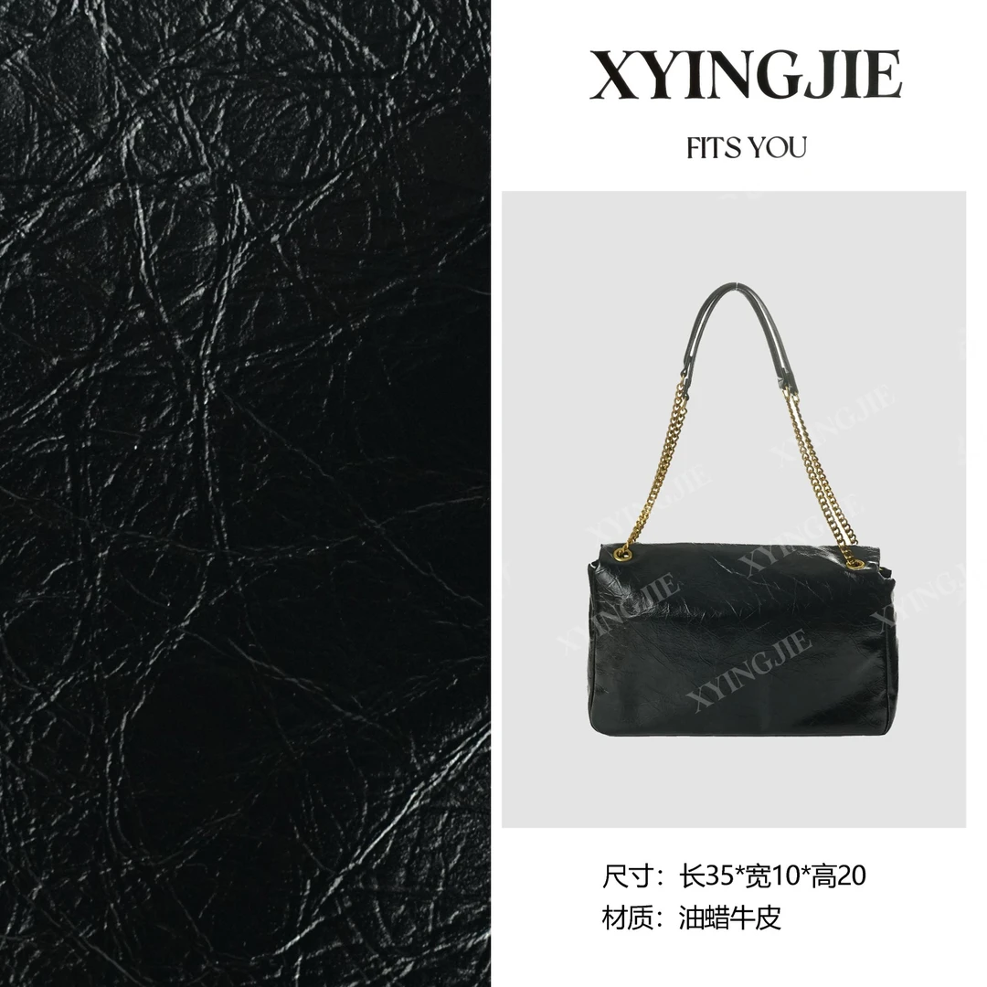 XYINGJIE· 原创设计 真皮高定手提单肩包 BV062-黑色