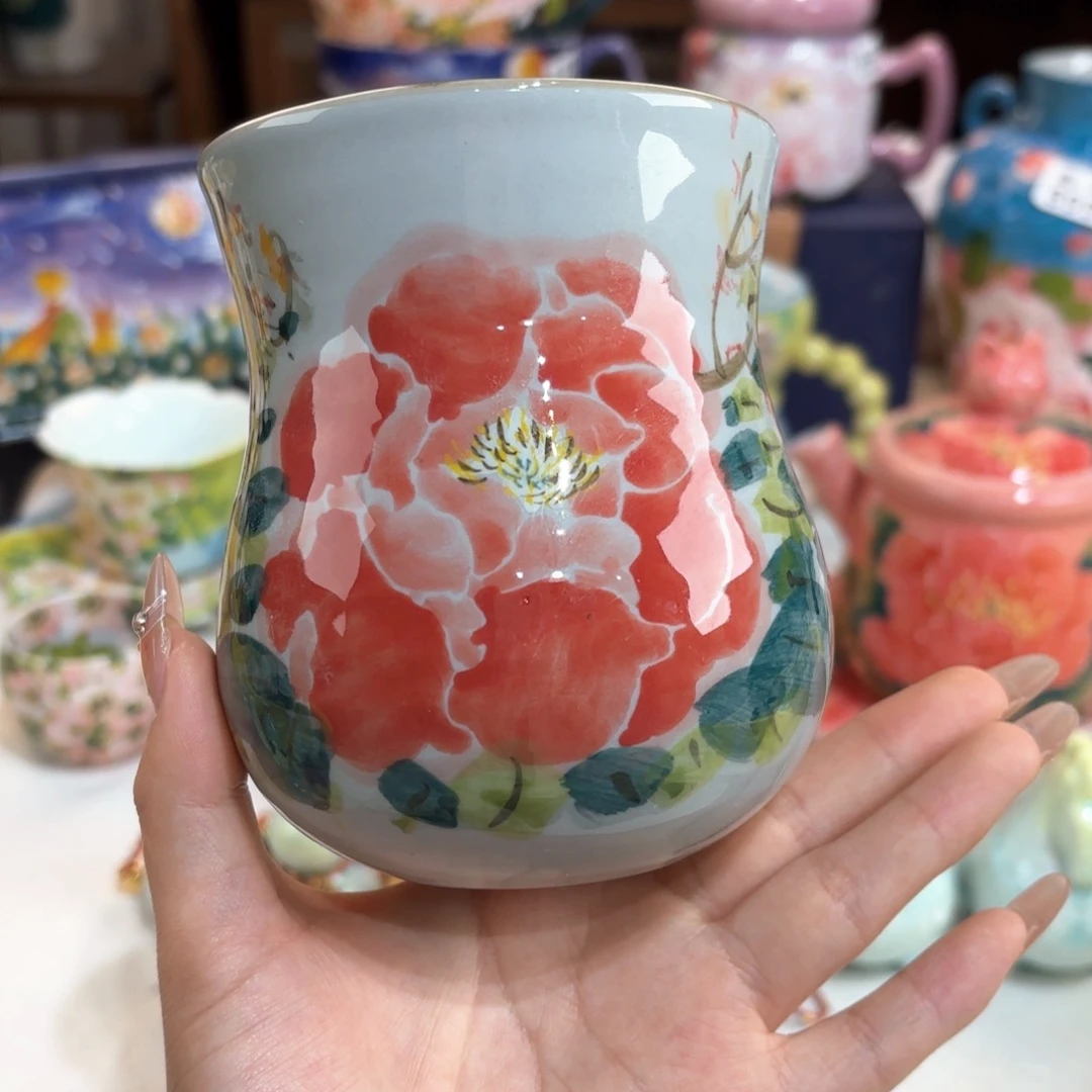 景德镇手绘高温釉下彩陶瓷茶具