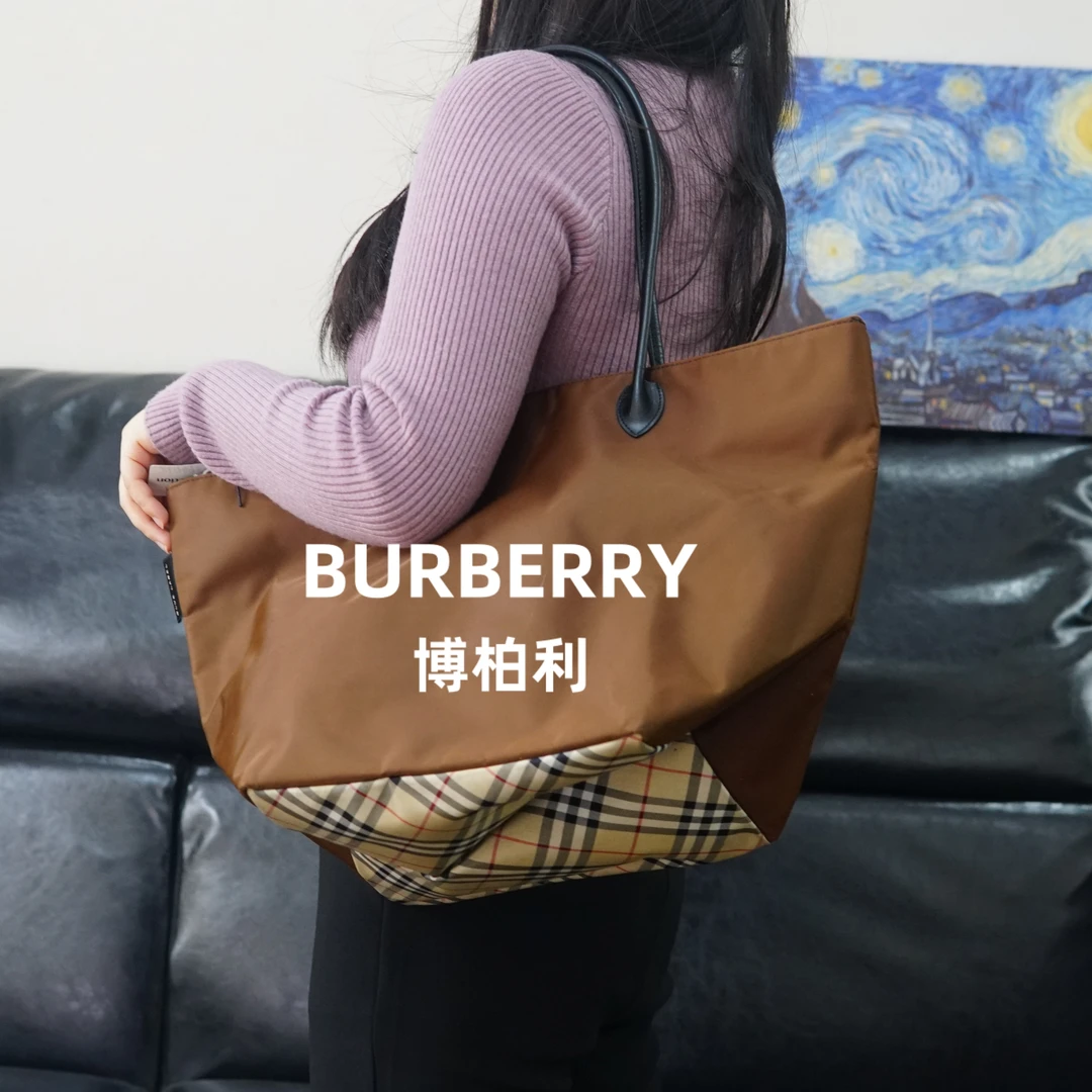 95新 BURBERRY/博柏利 巴宝莉/棕色单肩包/JJ01327565/7565