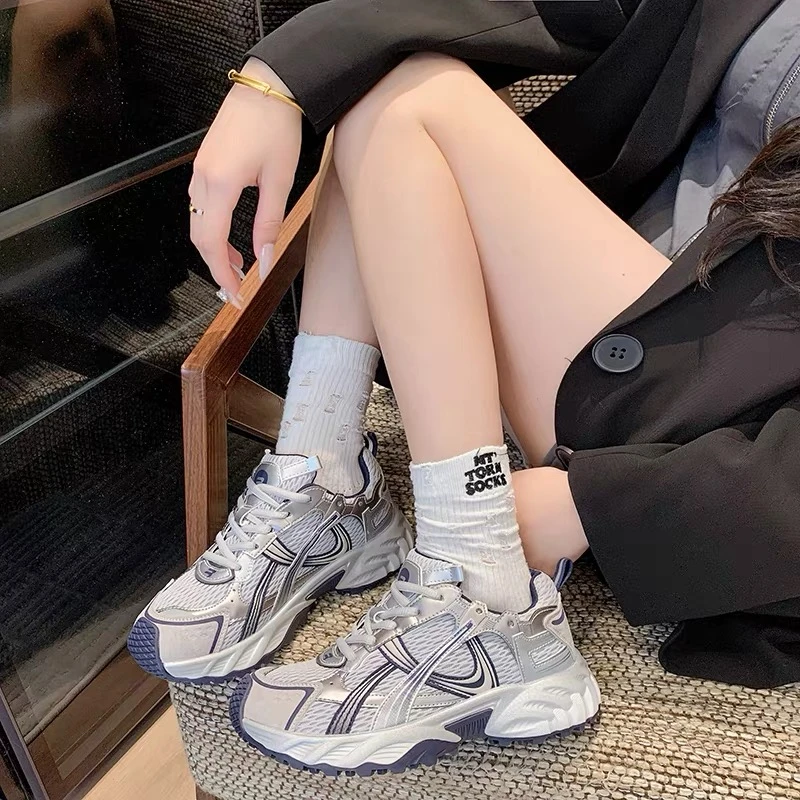C8888   兰色  休闲潮流2025新款时尚运动休闲女老爹鞋