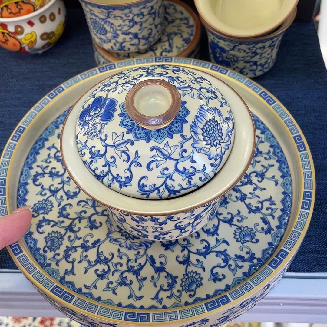 陶景德陶瓷盖碗茶具