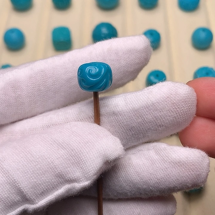 绿松石未镶嵌绿松石博古10.6