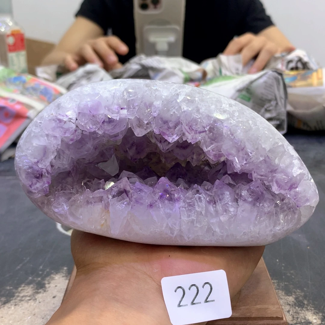 水晶珠宝半成品未镶嵌紫晶222