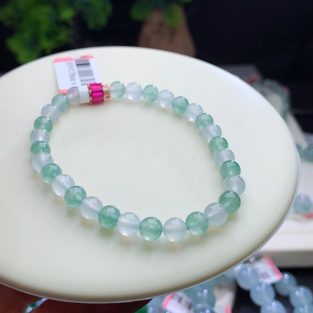 未镶嵌手串翡翠卡6mm