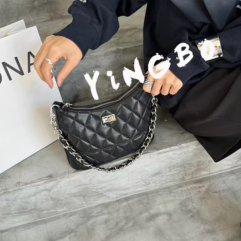 【英柏甄选】SK-92651-黑色 然与纯小众设计感时尚单肩包百搭女包