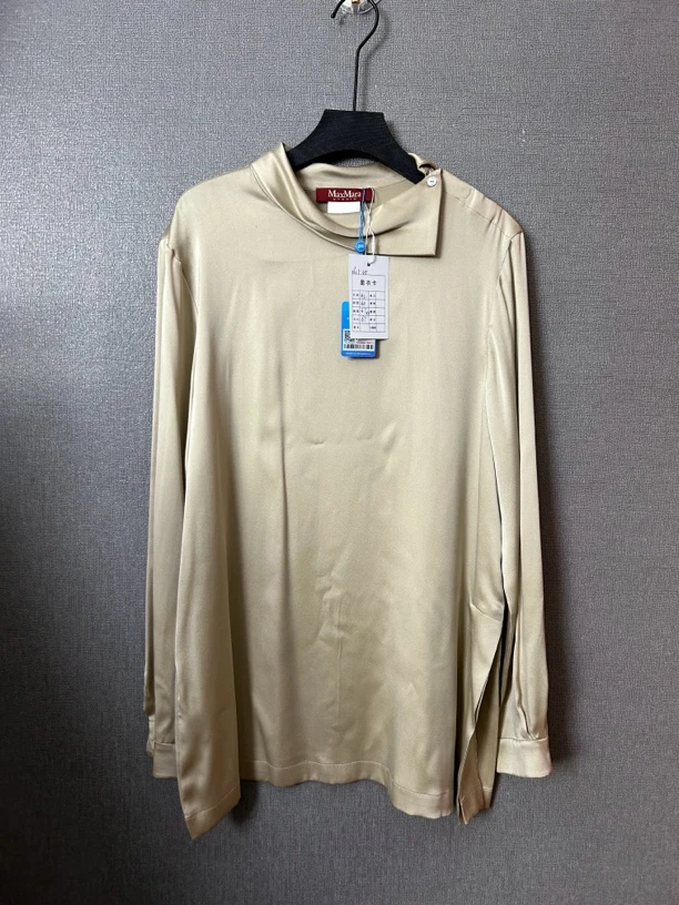 95新 MaxMara maxmara重磅真丝衬衫