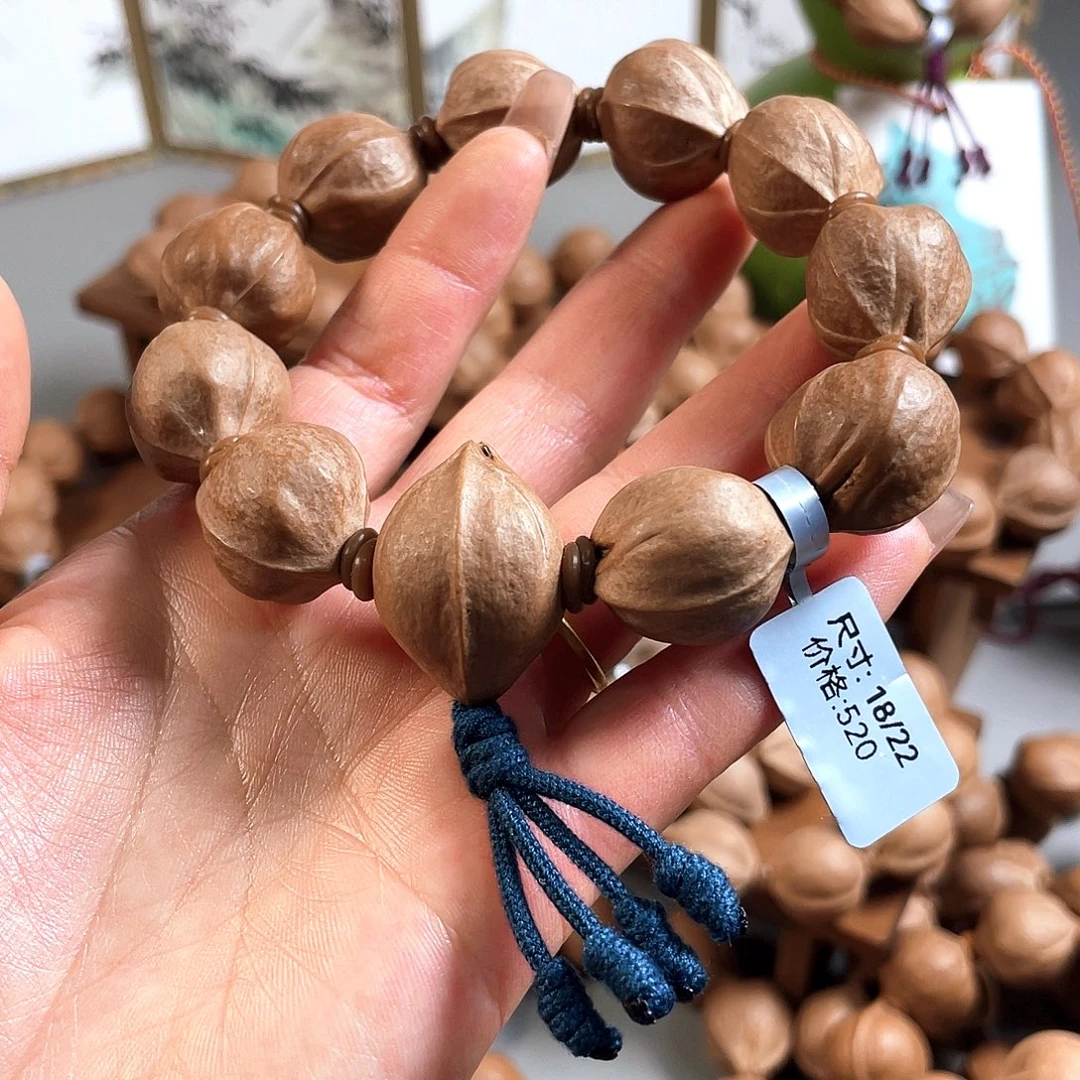 雨***脂手串/手链橄榄核18/22梅林铁核