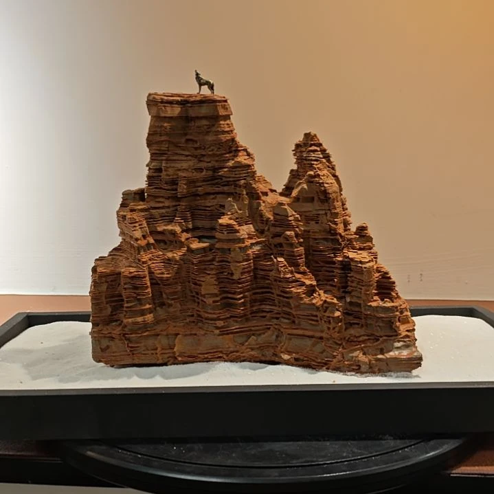 瓶***菴石材灵璧石滴水莲花楼兰山