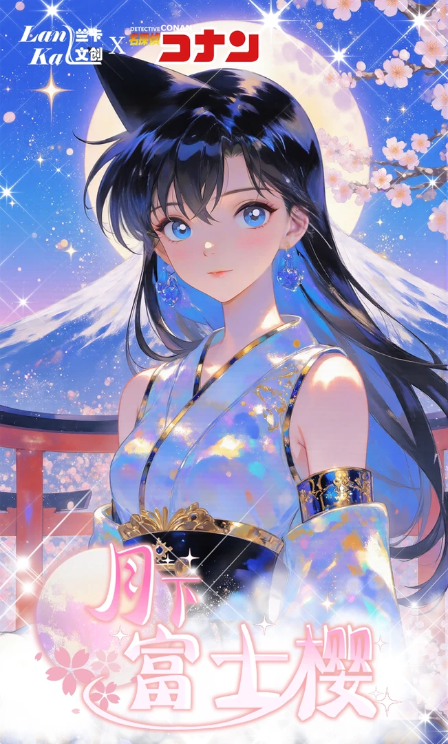 【拆包/玩法】《名侦探柯南》兰卡文创 月下富士樱双面滴胶（默认代拆）