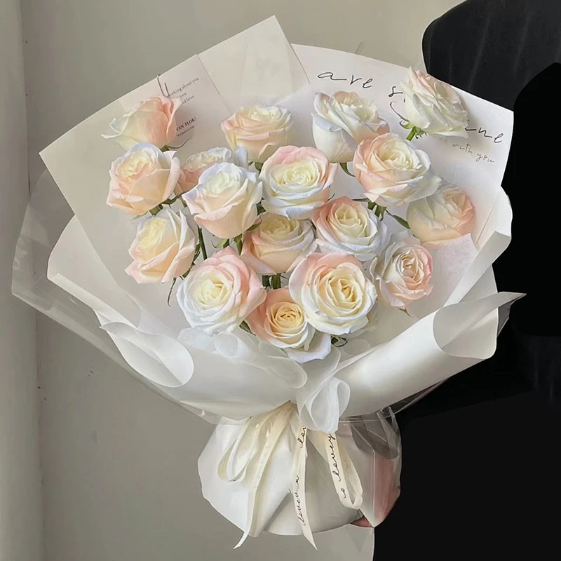 人鱼姬玫瑰花束抱抱桶永生花香皂花圣诞节送女友闺蜜老婆生日礼物