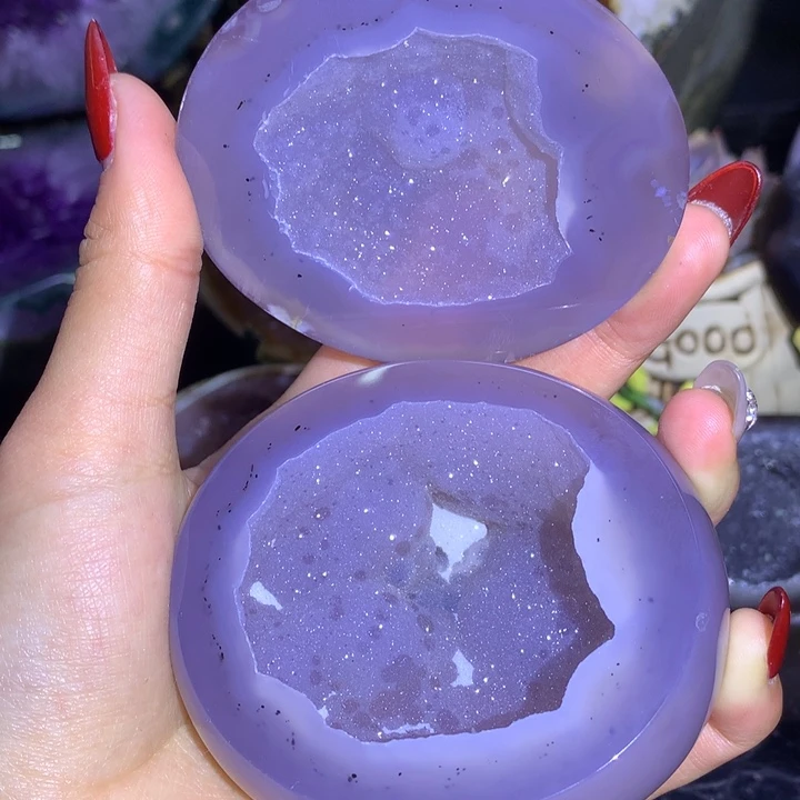 水晶高货紫软雪景盆未镶嵌