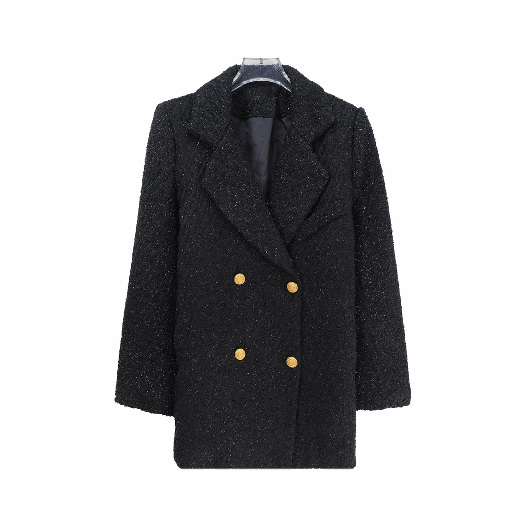 秋冬高级感西装轻奢夹棉外套小香风上衣S5455