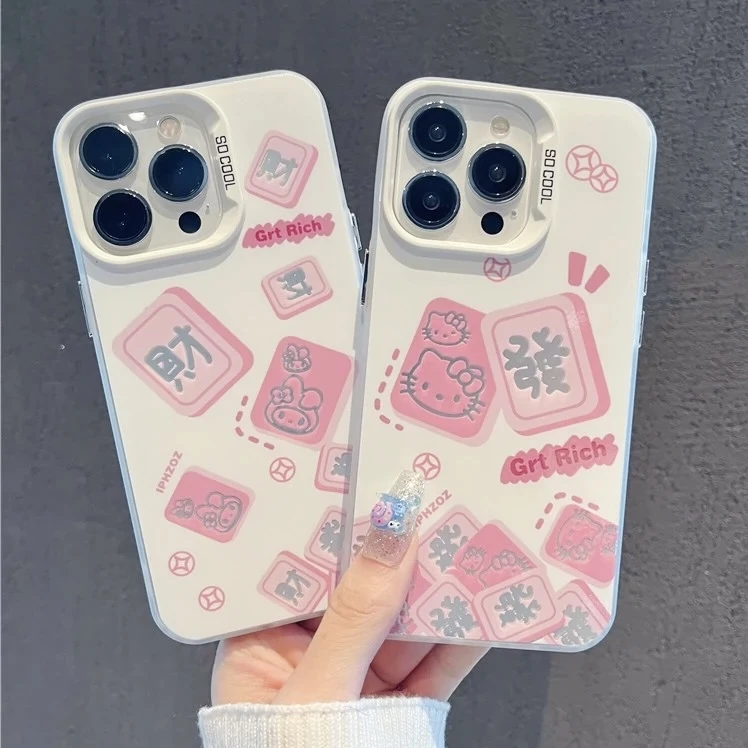 BANCA發凯蒂美乐蒂麻将适用苹果16/15手机壳华为P70oppo小米vivo