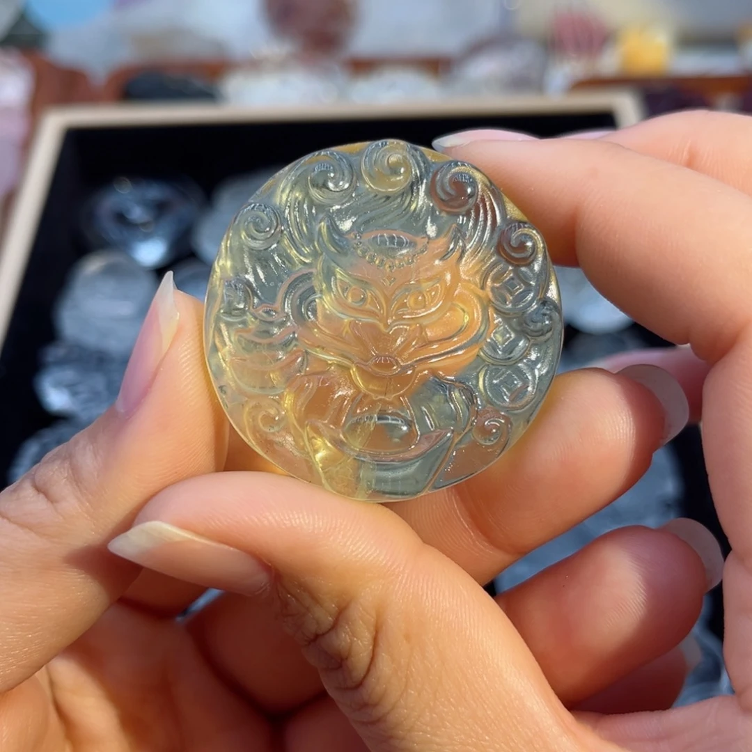 水晶颈饰未镶嵌?**?黄水元宝九尾82