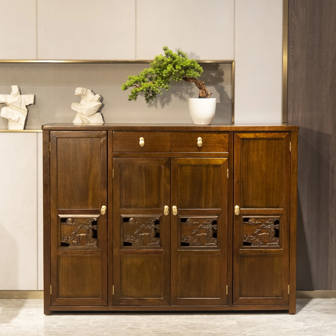 堂哥唯唯推荐- 路路平安四门鞋柜门厅玄关柜 尺寸:143*38*106