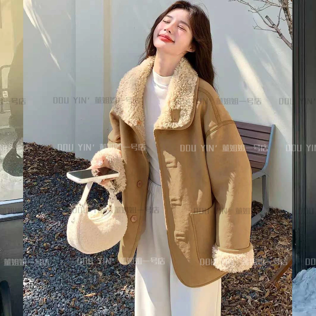 202511冬款时尚休闲翻毛领外套