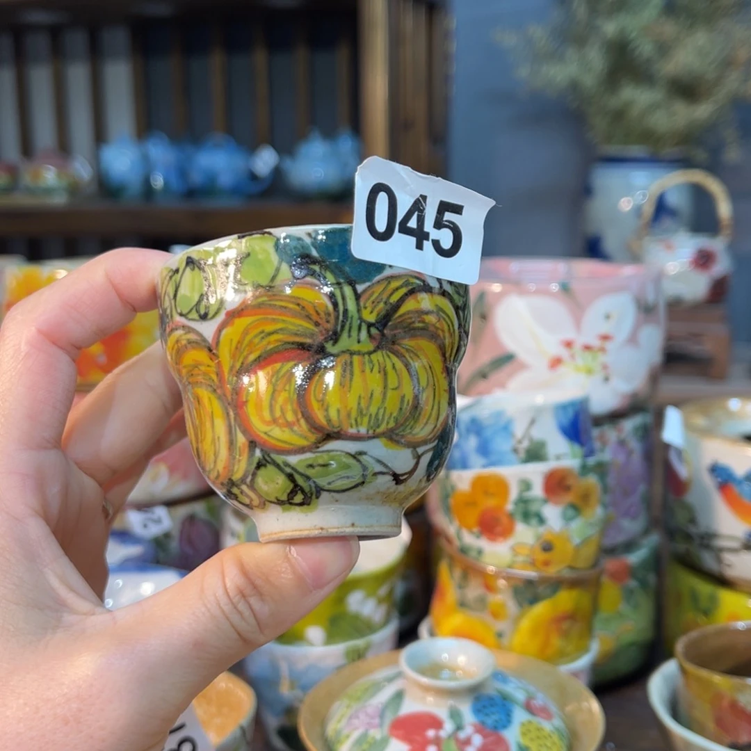 杯素浅陶瓷手工手绘