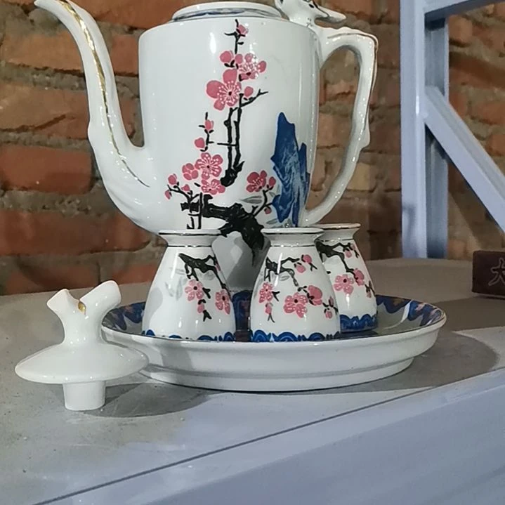 摆件，烧制问题都是正常87号一壶三杯盖子有磕碰