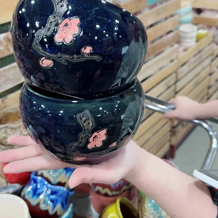 有孔.凑满10元发货多肉陶瓷花盆！