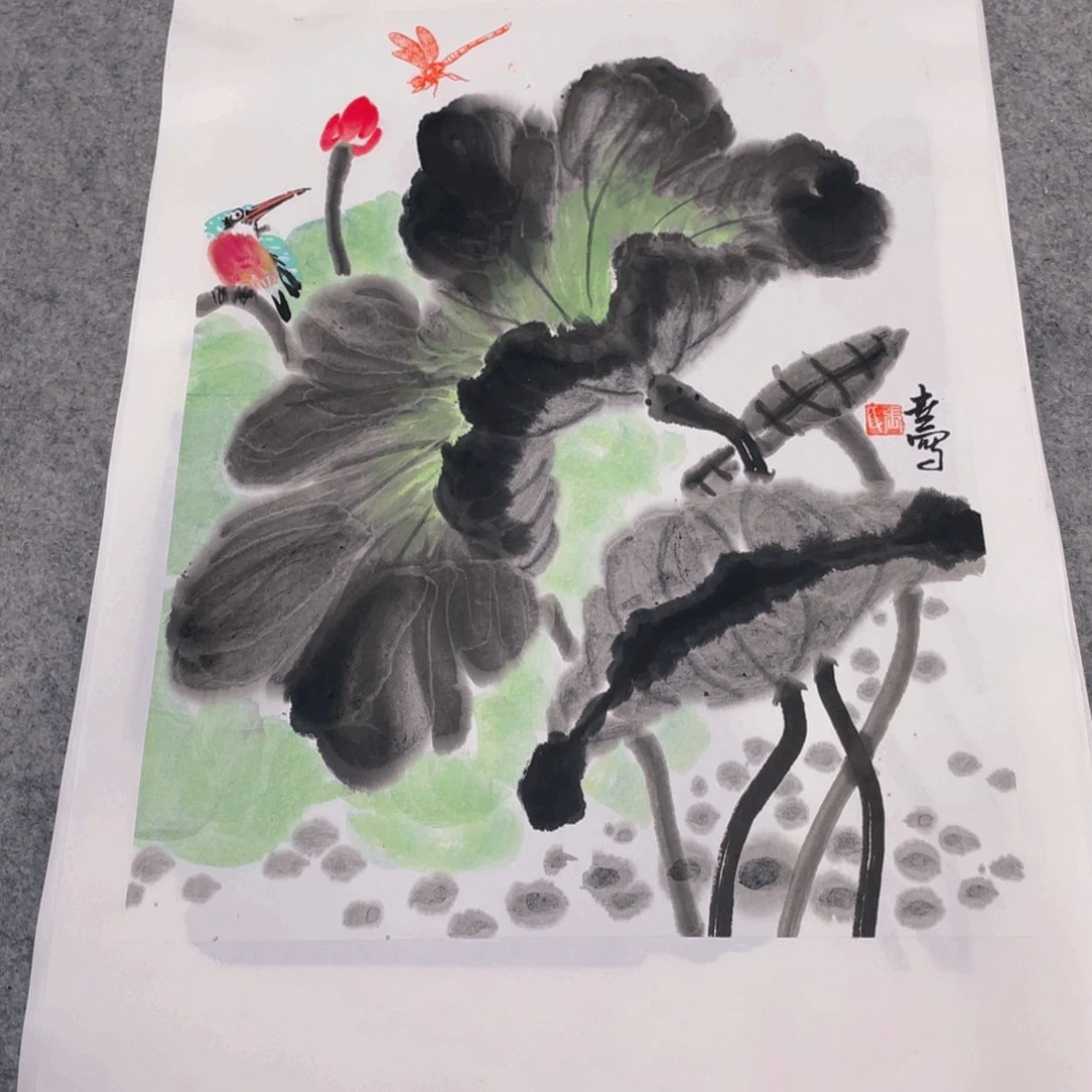 国画1.4平尺纯手绘国画作品