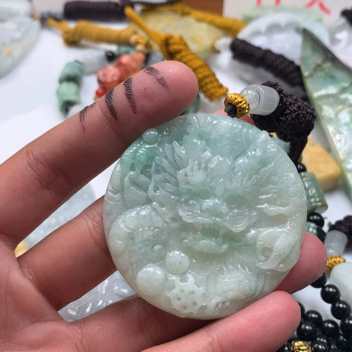 颈饰未镶嵌翡翠保真天然a货翡翠