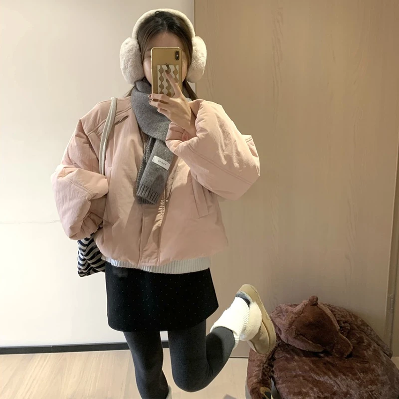 大码欧货洋气连帽棉服外套女秋冬季新款胖mm外穿显瘦棉衣棉袄外套