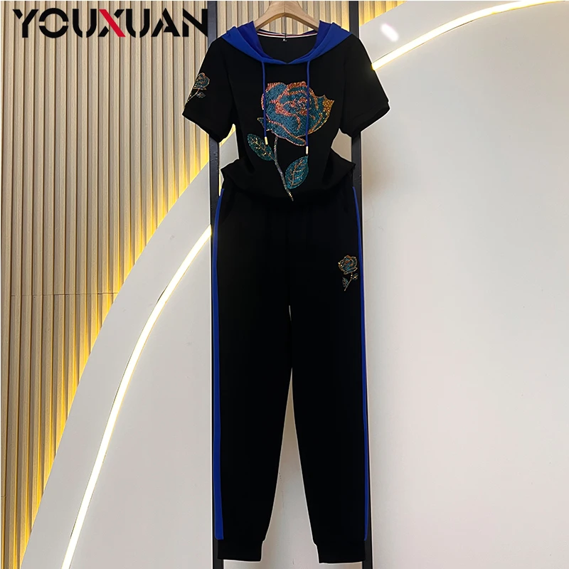 【2025高定爆款】春夏新品女装显瘦百搭韩版时尚休闲短袖套装69903