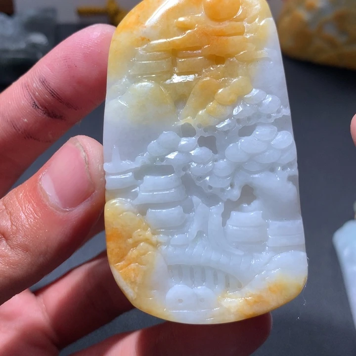 翡翠未镶嵌颈饰保真天然a货翡翠