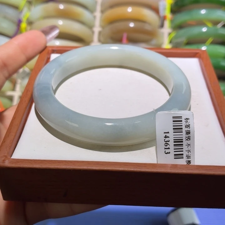 和田玉未镶嵌手镯55号58.6+