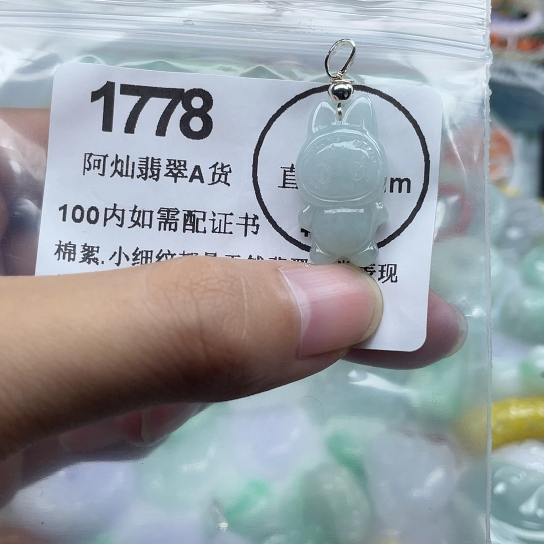 翡翠未镶嵌吊坠(赠链)