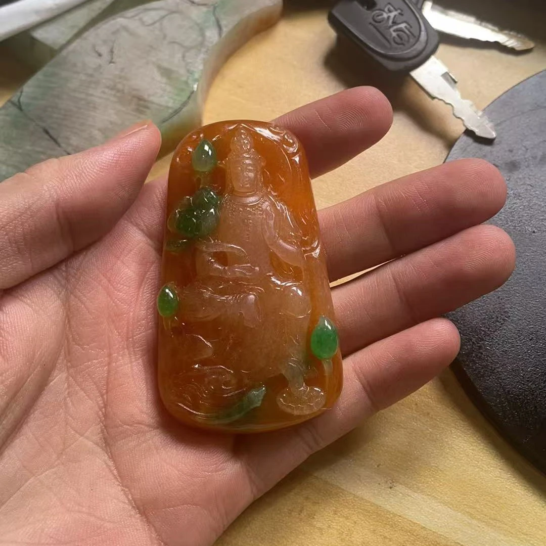 飘绿观音精工雕刻