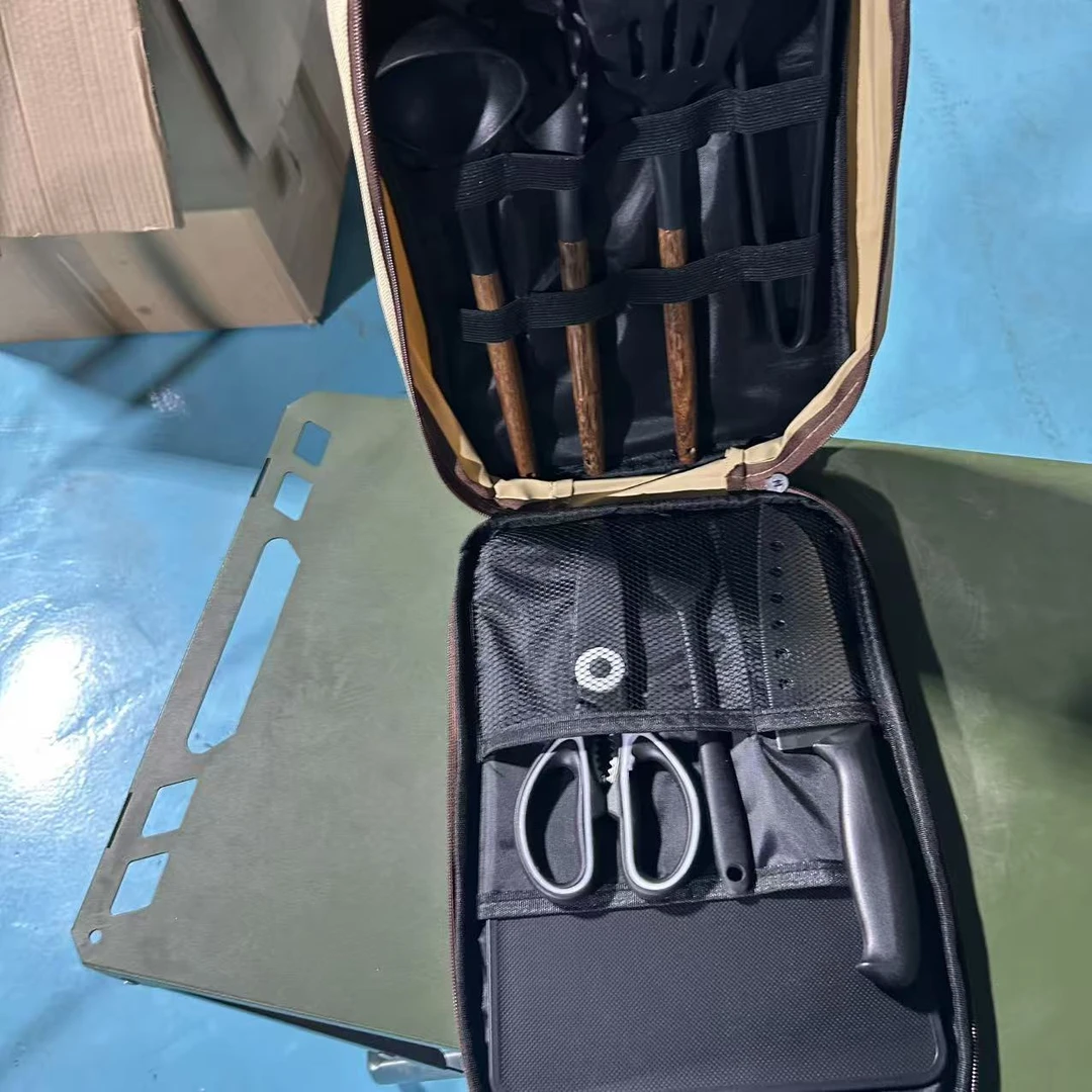 户外野营厨具便携包全套加厚炊具收纳包餐具野餐用品露营工具收纳