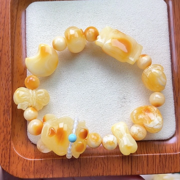 琥珀裸石未镶嵌蜜蜡