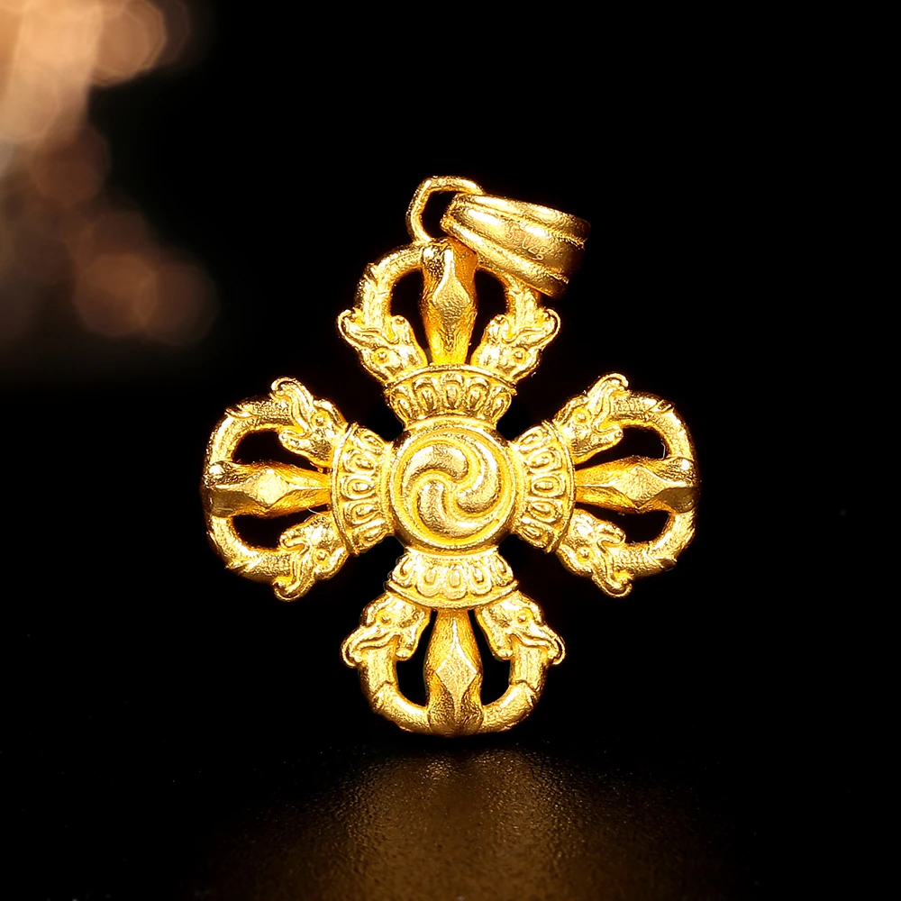 【破冰专属】足金金刚杵貔貅吊坠