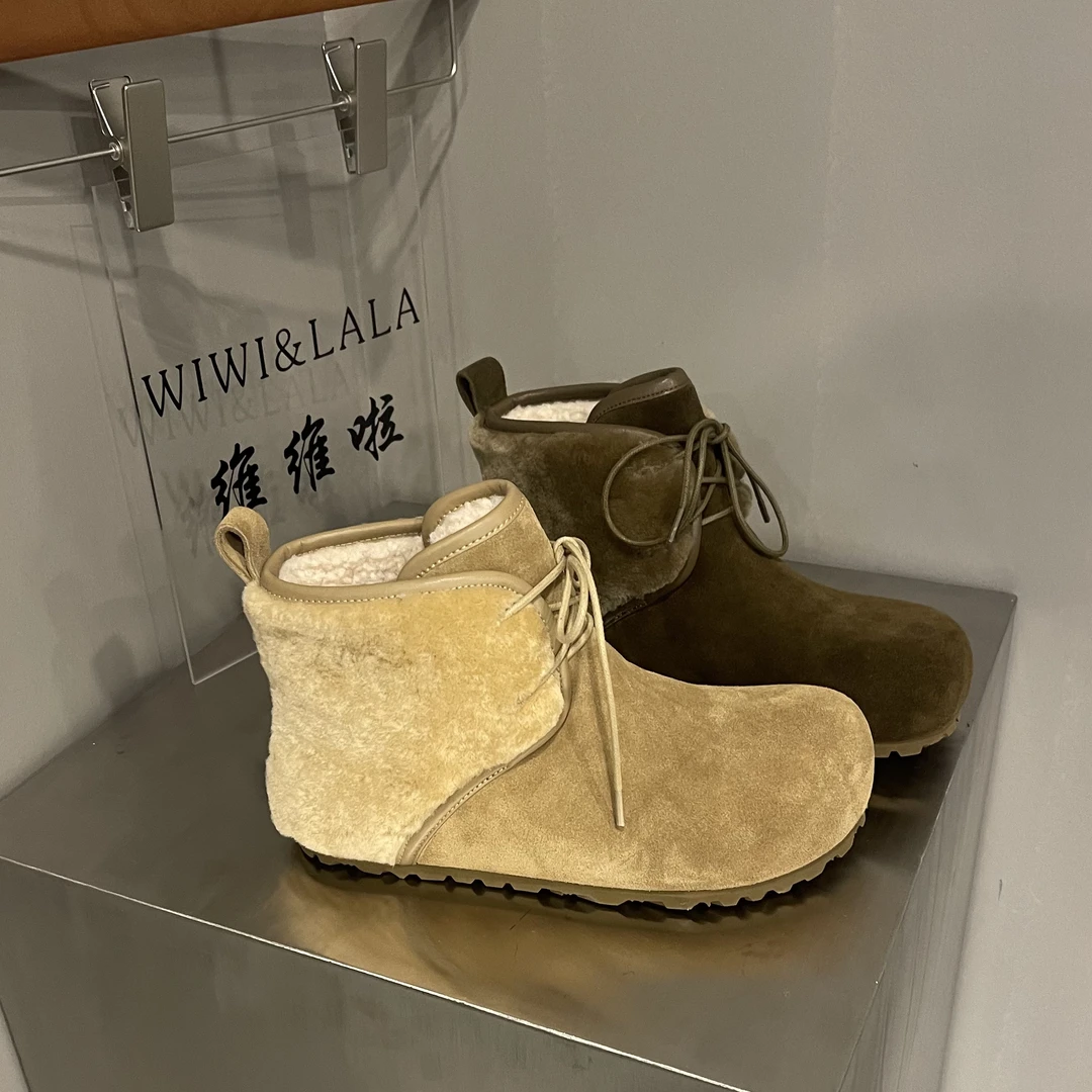 【维维啦】冬款升级版牛京配羊毛勃肯羊毛里雪地靴9508-6