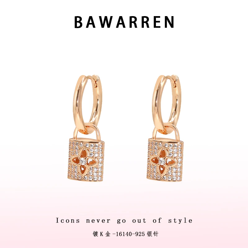 Bawarren 16140-【尖花包包】精致耳环简约百搭