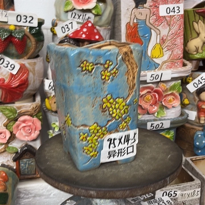 粗陶材质多肉花盆