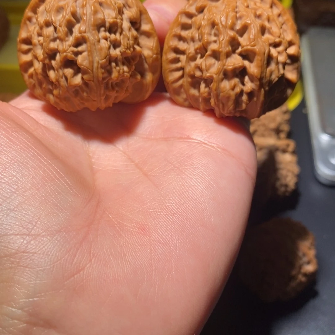 文玩核桃吊坠白狮子