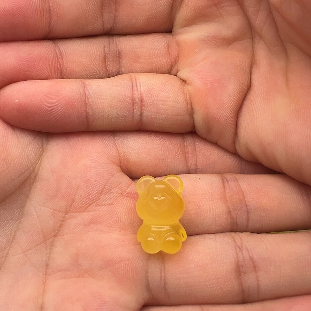 蜜蜡未镶嵌颈饰小熊（打孔不退换）