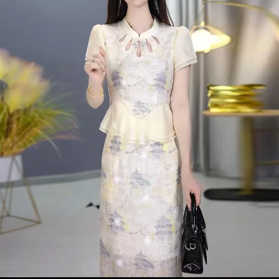 【F3773】小香风套装连衣裙2025新款女夏季今年流行气质高级感套装