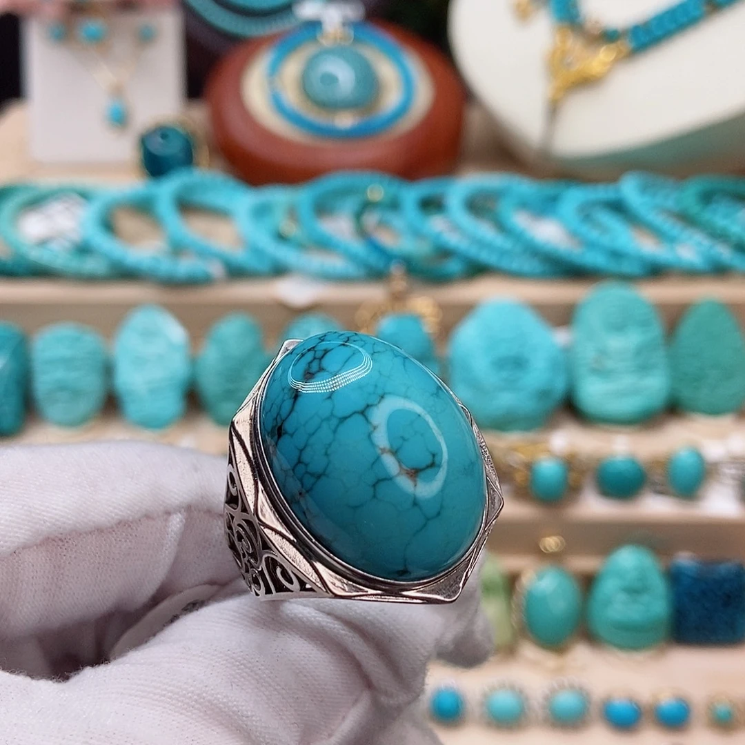 绿松石银S925镶嵌配饰