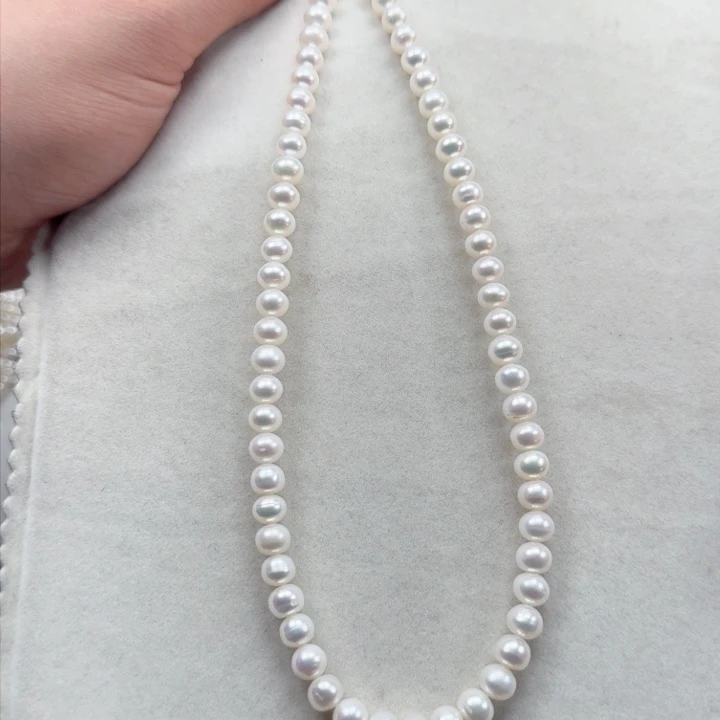 淡水珍珠项链定制带扣头未镶嵌
