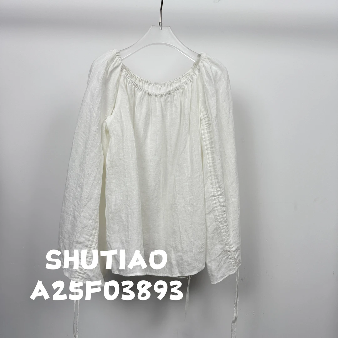 【SHUTIAO】2025夏季：新款小众设计款T恤A25F03893